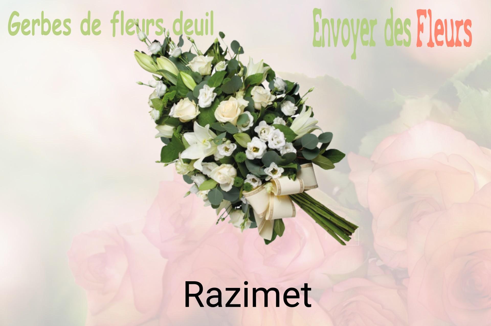 Gerbe de fleurs de deuil livrée à Razimet